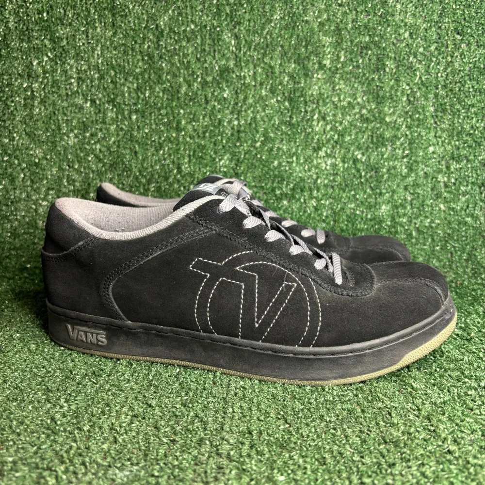 Vans Wally Two Suede Skateboard Low Top Vintage Y2K Sneakers Black Mens Sz‎ 10.5
